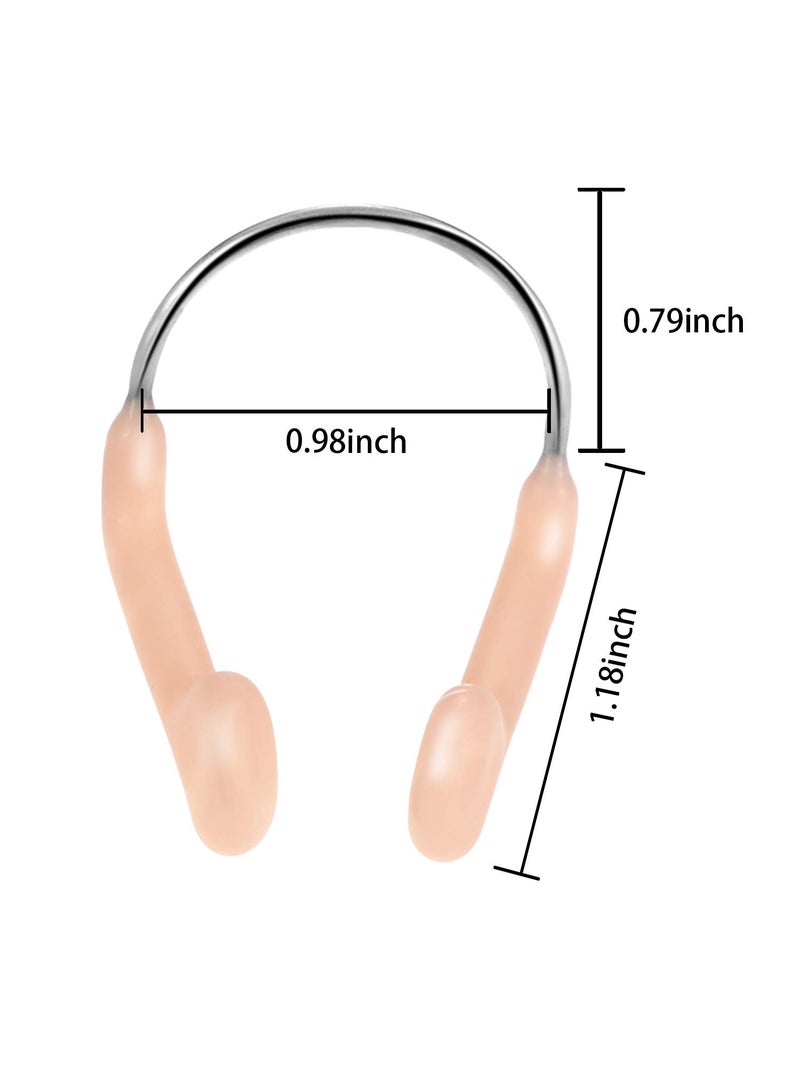 Pelopy 10 Pieces Silicone Nose Plugs Swimming Nose Clips Training Swimmer Protector with Steel for Adults Competition Using(Adult Size) - Image 2